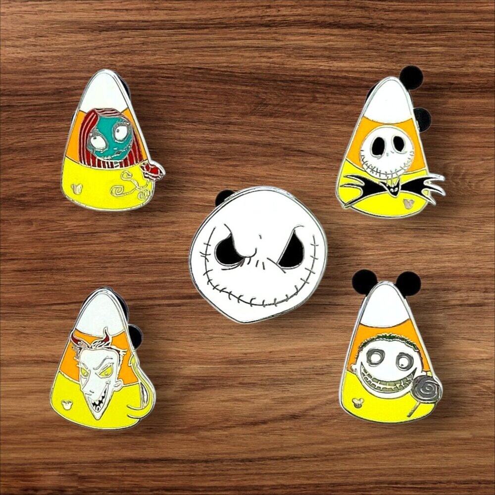5 Nightmare Before Christmas Disney Parks Trading Pins, Plus 2 Bonus Pins
